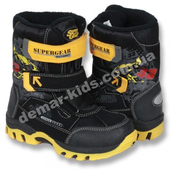 Детские термоботинки Super Gear B 195 / B 196 (черно-желтые)